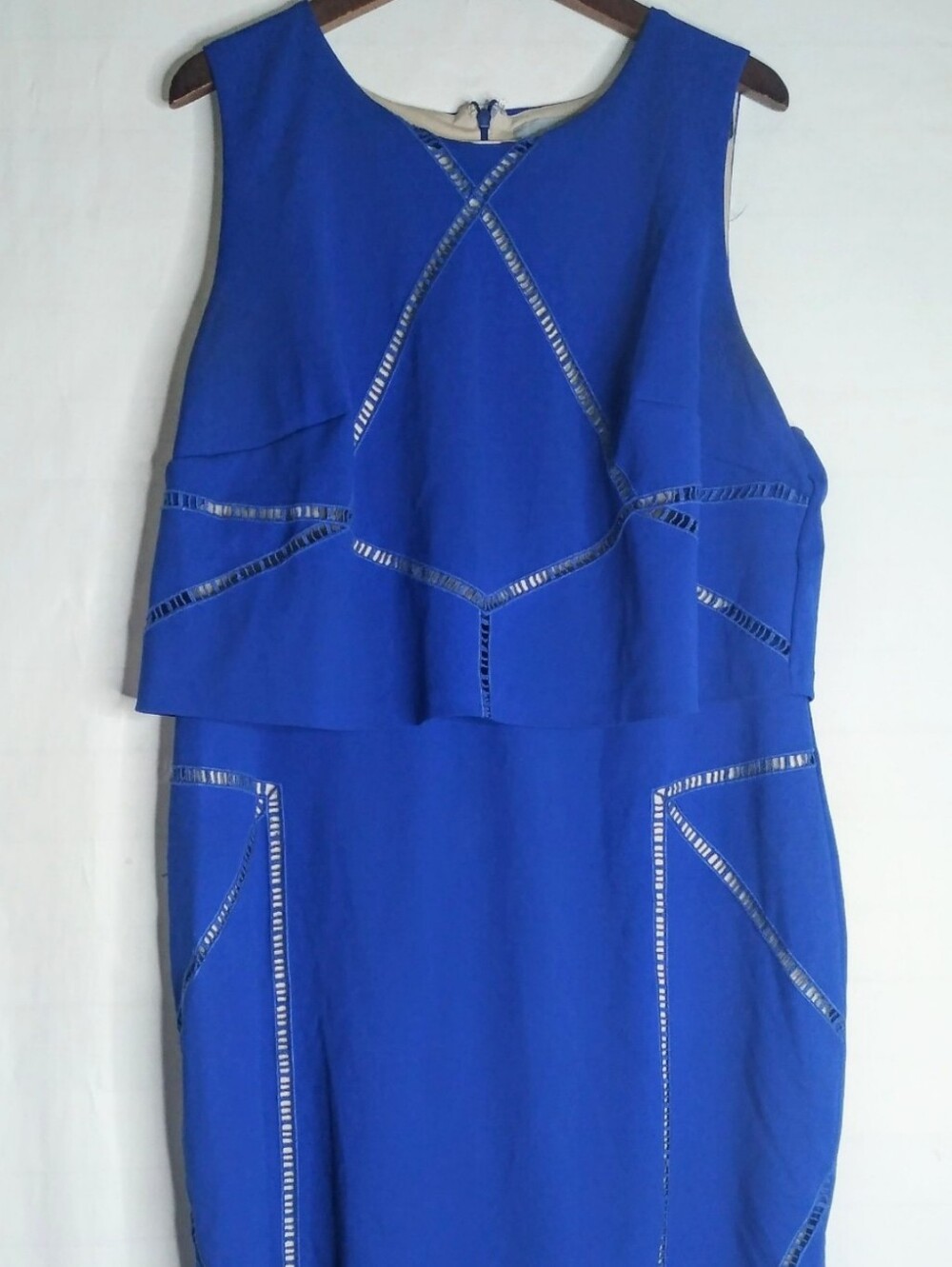 Harper + Liv Size 18 Jet Blue Dress Stretch Women's Plus Double Lined